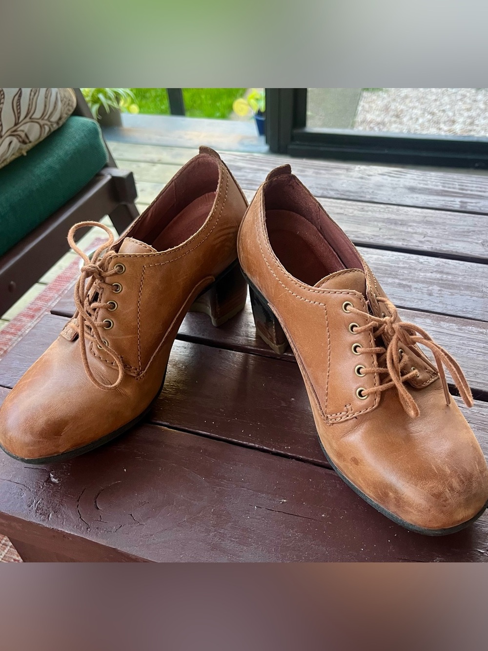 Dansko Women's Brown Pennie Pecan Waterproof Lace-Up Chunky Heel Oxfords Sz 38 - Picture 9 of 13